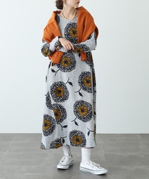 花柄イエロー系長袖ワンピース　サルーチェ 花柄イエロー系長袖ワンピース サルーチェ 楽天市場】ワンピース