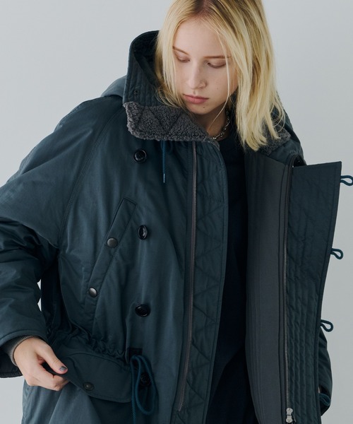 AIVER（アイバー）の「AIVER　N-3フライトコート（モッズコート・メンズ・ブラック/カーキ/グレイッシュブルー・SMALL/MEDIUM/LARGE）」の9枚目の写真