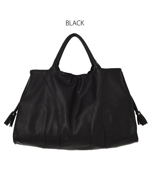 STYLE DELI（スタイルデリ）の「トラベラーズバッグ（ボストンバッグ・レディース・ブラック/アイボリー/グレー・FREE）」の13枚目の写真