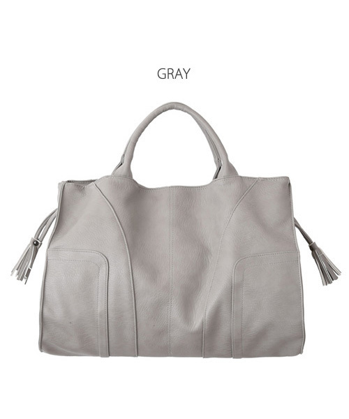 STYLE DELI（スタイルデリ）の「トラベラーズバッグ（ボストンバッグ・レディース・ブラック/アイボリー/グレー・FREE）」の15枚目の写真