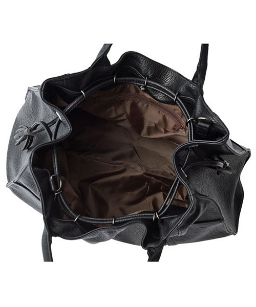 STYLE DELI（スタイルデリ）の「トラベラーズバッグ（ボストンバッグ・レディース・ブラック/アイボリー/グレー・FREE）」の7枚目の写真