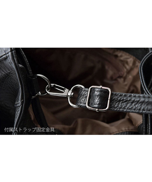 STYLE DELI（スタイルデリ）の「トラベラーズバッグ（ボストンバッグ・レディース・ブラック/アイボリー/グレー・FREE）」の9枚目の写真