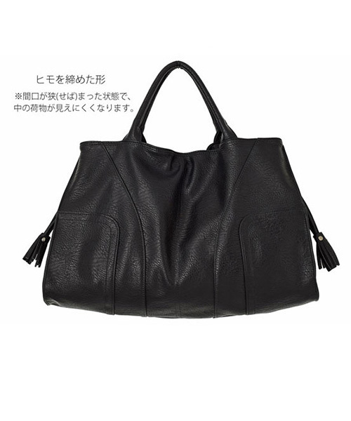 STYLE DELI（スタイルデリ）の「トラベラーズバッグ（ボストンバッグ・レディース・ブラック/アイボリー/グレー・FREE）」の11枚目の写真