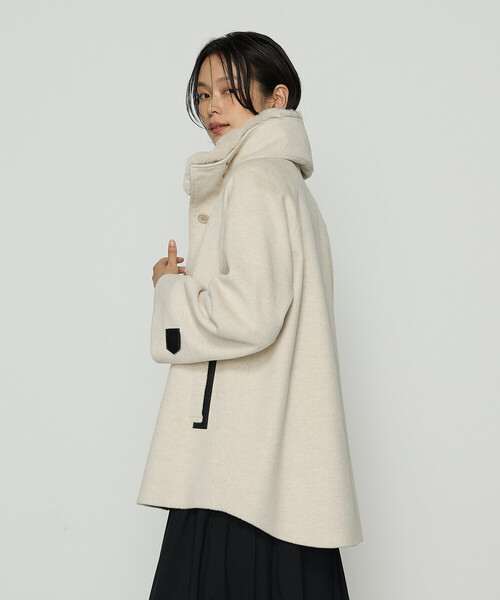 K.T KIYOKO TAKASE（キヨコタカセ）の「アンゴラウール ・Aラインショートコート（その他アウター・レディース・キナリ/ブラック/ライトグレー/ブルー系その他/モカ・11号/9号）」の20枚目の写真