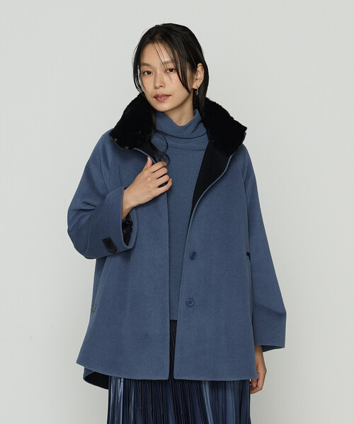 ◆KT キヨコタカセ アンゴラ Aライン ショートコート 9 セール】アンゴラウール Aラインショートコート（その他アウター