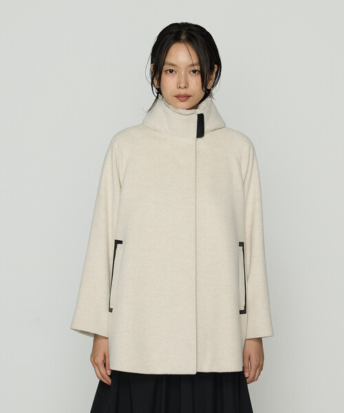 セール】アンゴラウール ・Aラインショートコート（その他アウター