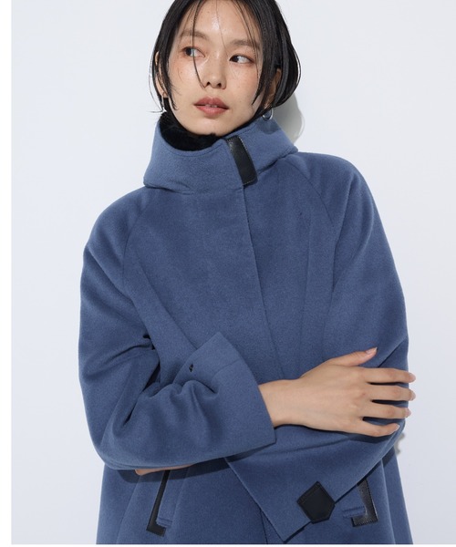 K.T KIYOKO TAKASE（キヨコタカセ）の「アンゴラウール ・Aラインショートコート（その他アウター・レディース・キナリ/ブラック/ライトグレー/ブルー系その他/モカ・11号/9号）」の5枚目の写真