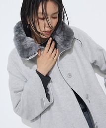 K.T KIYOKO TAKASE | アンゴラウール ・Aラインショートコート(その他アウター)