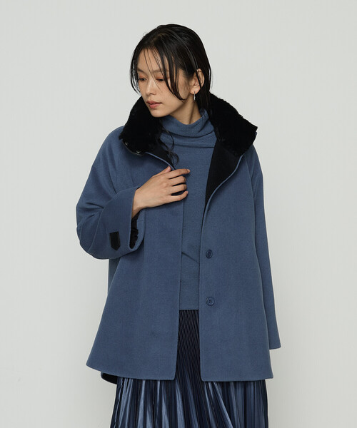 りんK.T KIYOKO TAKASE アンゴラウール ショートコート セール】アンゴラウール ・Aラインショートコート（その他アウター