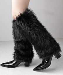 【 2color 】ミックスフェイクファーロングカバーブーツ / mix fake fur long cover boots