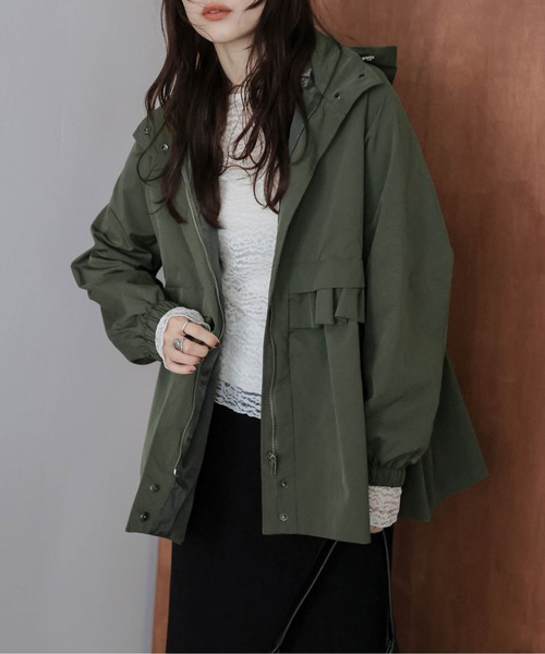 セール】ウエストフリルマウンテンパーカー（マウンテンパーカー