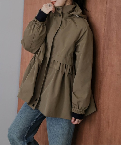 セール】ウエストフリルマウンテンパーカー（マウンテンパーカー