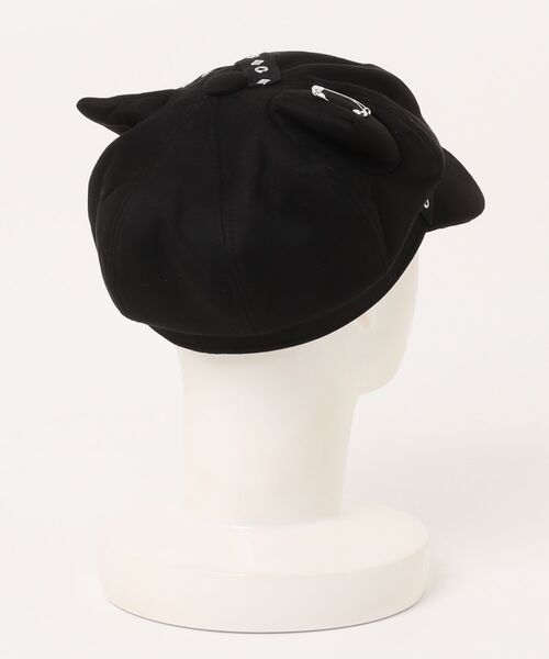 Mayree（メイリー）の「【urge select】《アニマルシリーズ》Y2K ねこ耳 スタッズ キャスケット（キャスケット・レディース・ブラック・FREE）」の2枚目の写真