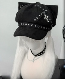 Mayree | 【urge select】《アニマルシリーズ》Y2K ねこ耳 スタッズ キャスケット(キャスケット)