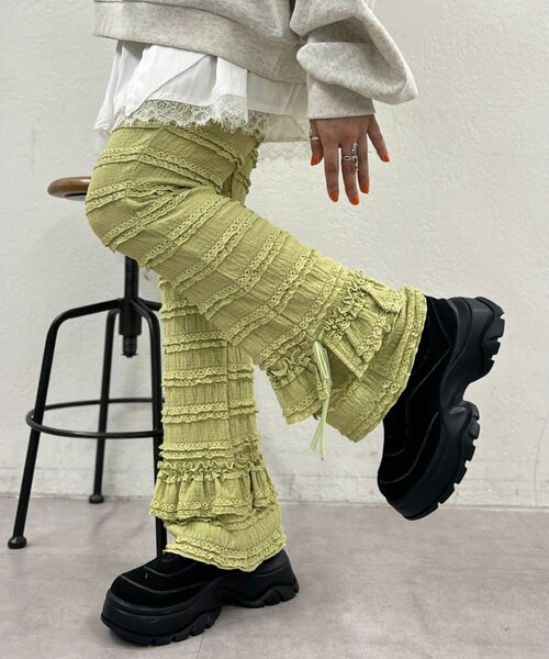 セール】フリルリボンロングパンツ（その他パンツ）｜w closet（ダブル