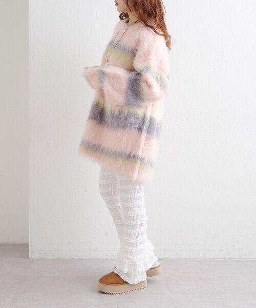 w closet(ダブルクローゼット)の「フリルリボンロングパンツ(その他パンツ・レディース・ブラック/オフホワイト/グリーン・SMALL/MEDIUM)」の11枚目の写真