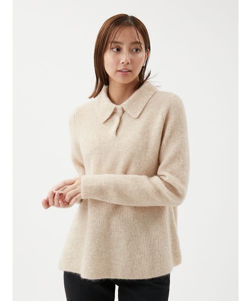 4WAYモヘヤラメペプラムニットプルオーバー ミラオーウェン Mila Owen（ミラオーウェン）の「4WAYモヘヤラメペプラムニットプル