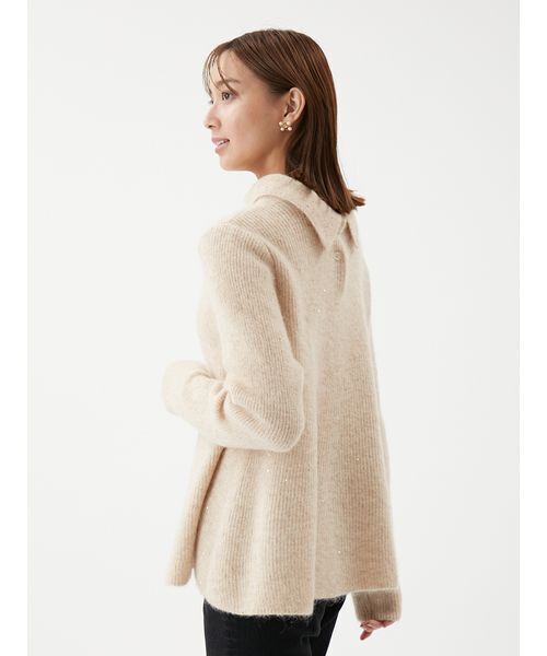 ミラオーウェン　4wayモヘアラメペプラムニットプルオーバー新品タグ付 4WAYモヘヤラメペプラムニットプルオーバー | ミラ オーウェン(Mila