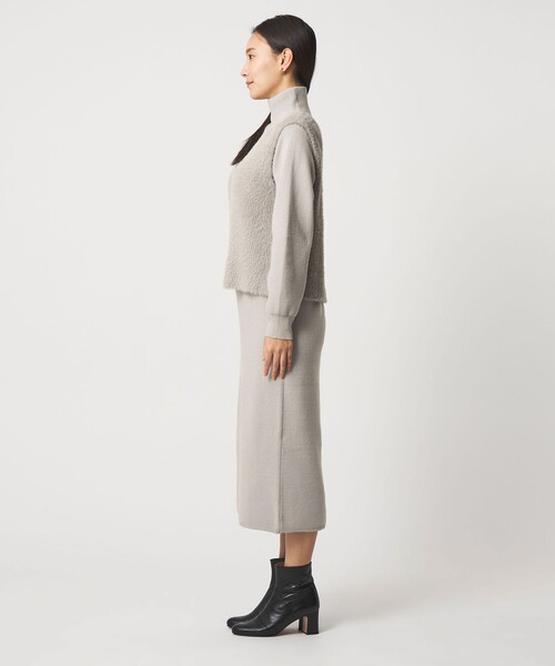 A DAY IN THE LIFE UNITED ARROWS(アデイインザライフユナイテッドアローズ)の「フェザーベスト+ハイネックワンピース <A DAY IN THE LIFE>(ワンピース・レディース・ライトグレー/ダークグレー/ネイビー・FREE)」の11枚目の写真