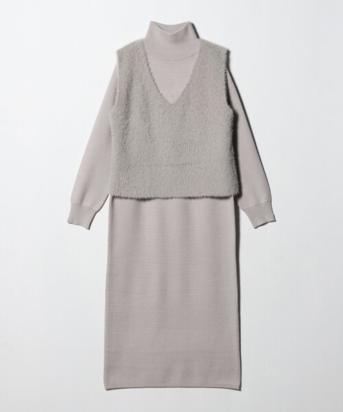 A DAY IN THE LIFE UNITED ARROWS(アデイインザライフユナイテッドアローズ)の「フェザーベスト+ハイネックワンピース <A DAY IN THE LIFE>(ワンピース・レディース・ライトグレー/ダークグレー/ネイビー・FREE)」の22枚目の写真