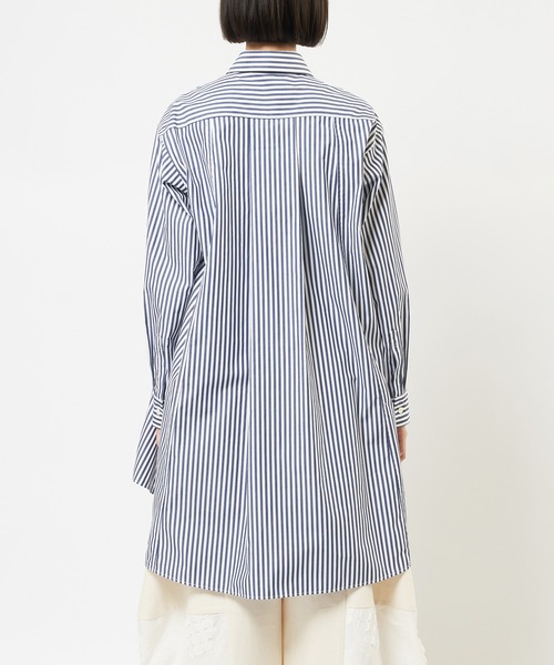 gomme（ゴム）の「シャーリングシャツ（シャツ/ブラウス・レディース・ネイビー/ブラック・MEDIUM）」の15枚目の写真