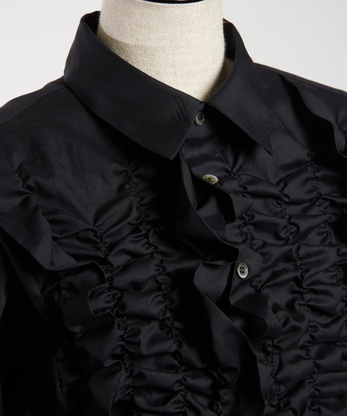 gomme（ゴム）の「シャーリングシャツ（シャツ/ブラウス・レディース・ネイビー/ブラック・MEDIUM）」の20枚目の写真