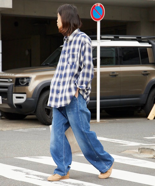 Ordinary fits（オーディナリーフィッツ）の「Ordinary fits/オーディナリーフィッツ BELL PANTS ベルパンツ ワイド ジーンズ（デニムパンツ・メンズ・ブルー・30/32/34）」の11枚目の写真