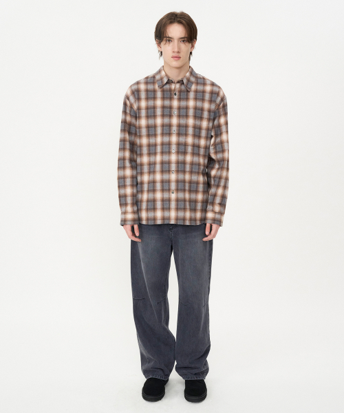 INSILENCE(インサイロンス)の「コットンプランネルチェックシャツ ブラウン(シャツ/ブラウス・レディース・その他・MEDIUM/LARGE/SMALL)」の2枚目の写真