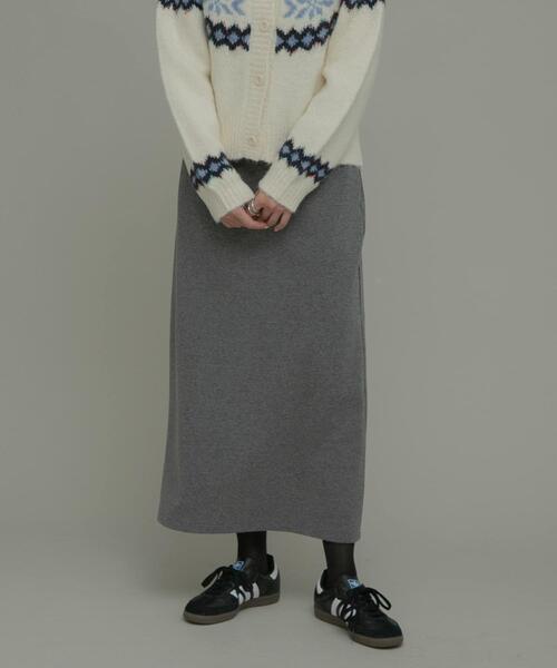 URBAN RESEARCH Sonny Label(アーバンリサーチサニーレーベル)の「『UR TECH』蓄熱ジャージーIラインスカート(スカート・レディース・ブラック/アイボリー/グレー・FREE)」の15枚目の写真