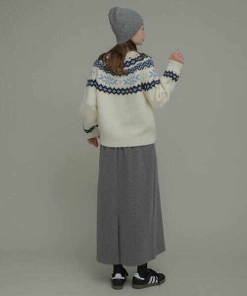 URBAN RESEARCH Sonny Label(アーバンリサーチサニーレーベル)の「『UR TECH』蓄熱ジャージーIラインスカート(スカート・レディース・ブラック/アイボリー/グレー・FREE)」の21枚目の写真