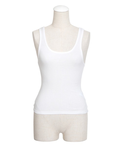 PUNYUS（プニュズ）の「タンクトップ（タンクトップ・レディース・ホワイト/ベージュ/スミクロ・1/2/3/4/5）」の2枚目の写真