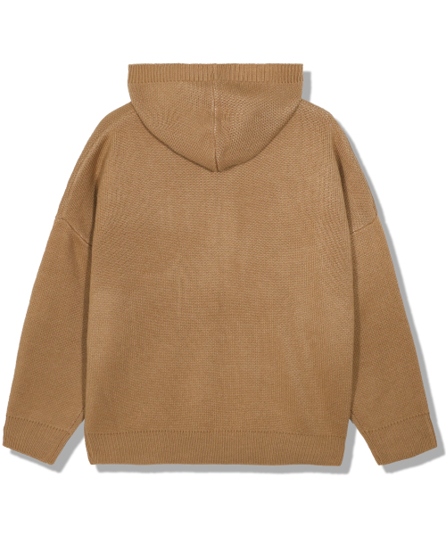 GUBIN(グビン)の「RE : ウェーブロゴニットフード - サンドベージュ(ニット/セーター・レディース・その他・LARGE/SMALL/MEDIUM)」の3枚目の写真