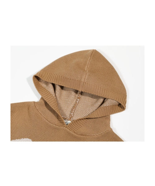 GUBIN(グビン)の「RE : ウェーブロゴニットフード - サンドベージュ(ニット/セーター・レディース・その他・LARGE/SMALL/MEDIUM)」の4枚目の写真