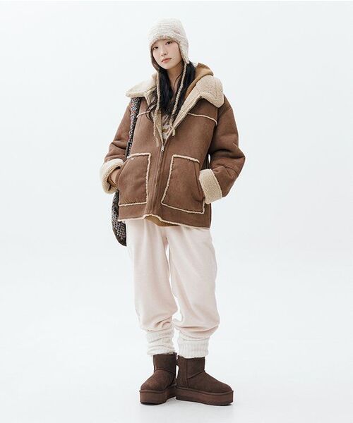GUBIN(グビン)の「RE : ウェーブロゴニットフード - サンドベージュ(ニット/セーター・レディース・その他・LARGE/SMALL/MEDIUM)」の8枚目の写真