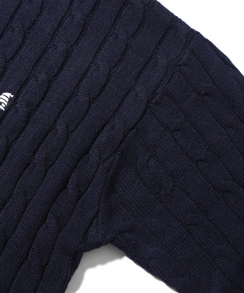 TRILLION(トリリオン)の「ウォッシャブルボート刺繍ケーブルクルーネックニット (CURRENT NAVY)(ニット/セーター・レディース・その他・X-LARGE/MEDIUM/LARGE)」の5枚目の写真