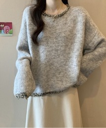 縁取りアクセント ルーズニット