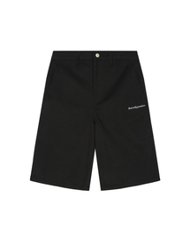 COTTON BERMUDA SHORTS - BLACK