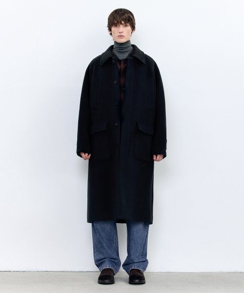オーバーサイズバルマカンコート DARK NAVY（チェスターコート