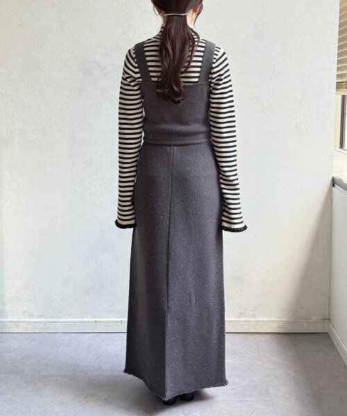 Thevon（ゼボン）の「ラメニットビスチェ×スカートSETUP（ワンピース・レディース・ブラック/チャコールグレー・FREE）」の14枚目の写真