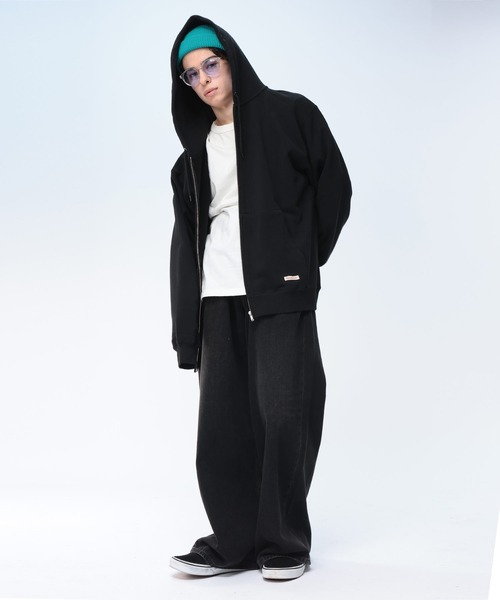 Goodwear（グッドウェア）の「Goodwear (グッドウェア) USAコットン オーバーシルエット フルジップ パーカー メンズ レディース（パーカー・メンズ・グレー/ブラック/ダークグレー・M/LL/L）」の18枚目の写真