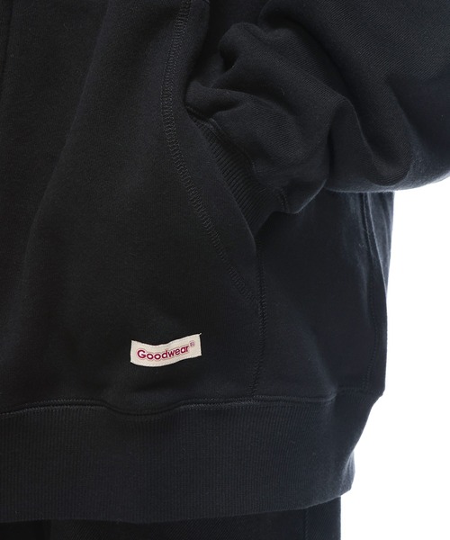 Goodwear（グッドウェア）の「Goodwear (グッドウェア) USAコットン オーバーシルエット フルジップ パーカー メンズ レディース（パーカー・メンズ・グレー/ブラック/ダークグレー・M/LL/L）」の9枚目の写真