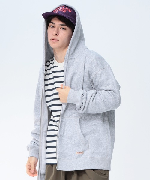 Goodwear（グッドウェア）の「Goodwear (グッドウェア) USAコットン オーバーシルエット フルジップ パーカー メンズ レディース（パーカー・メンズ・グレー/ブラック/ダークグレー・M/LL/L）」の15枚目の写真