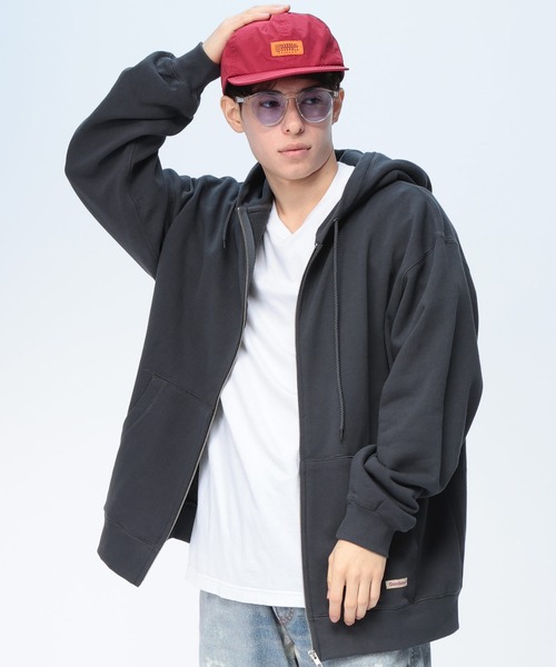 Goodwear（グッドウェア）の「Goodwear (グッドウェア) USAコットン オーバーシルエット フルジップ パーカー メンズ レディース（パーカー・メンズ・グレー/ブラック/ダークグレー・M/LL/L）」の16枚目の写真