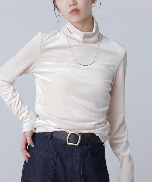 FREE'S MART（フリーズマート）の「◆〈ＭＦＭ〉ベロアタートルカットソー（Tシャツ/カットソー・レディース・グレー/ホワイト・FREE）」の10枚目の写真