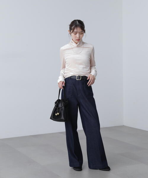 FREE'S MART（フリーズマート）の「◆〈ＭＦＭ〉ベロアタートルカットソー（Tシャツ/カットソー・レディース・グレー/ホワイト・FREE）」の14枚目の写真