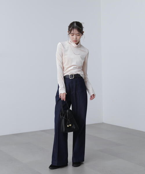 FREE'S MART（フリーズマート）の「◆〈ＭＦＭ〉ベロアタートルカットソー（Tシャツ/カットソー・レディース・グレー/ホワイト・FREE）」の15枚目の写真