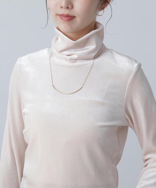 FREE'S MART（フリーズマート）の「◆〈ＭＦＭ〉ベロアタートルカットソー（Tシャツ/カットソー・レディース・グレー/ホワイト・FREE）」の19枚目の写真