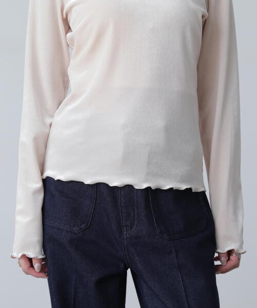 FREE'S MART（フリーズマート）の「◆〈ＭＦＭ〉ベロアタートルカットソー（Tシャツ/カットソー・レディース・グレー/ホワイト・FREE）」の22枚目の写真