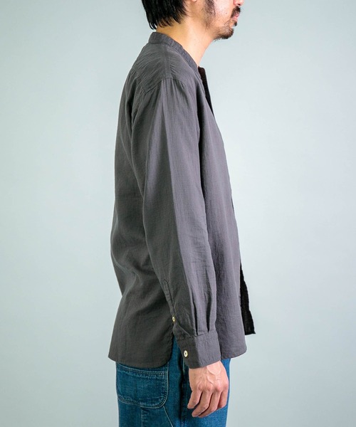 OMNIGOD（オムニゴッド）の「[OMNIGOD mens / オムニゴッド] ダブルガーゼ スタンドカラーワークシャツ（シャツ/ブラウス・メンズ・コバルトブルー/ホワイト/グレー・2/4/3）」の18枚目の写真