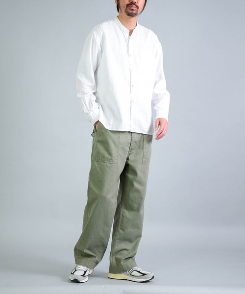OMNIGOD（オムニゴッド）の「[OMNIGOD mens / オムニゴッド] ダブルガーゼ スタンドカラーワークシャツ（シャツ/ブラウス・メンズ・コバルトブルー/ホワイト/グレー・2/4/3）」の16枚目の写真